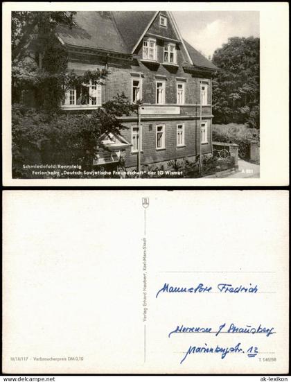 Schmiedefeld (Rennsteig) Ferienheim Deutsch-Sowjetische Freundschaft 1958