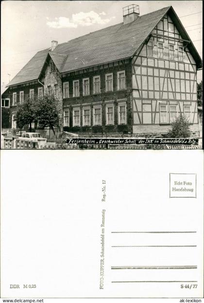 Schmiedefeld (Rennsteig) Ferienheim Geschwister Scholl der IHK DDR Ansicht 1977