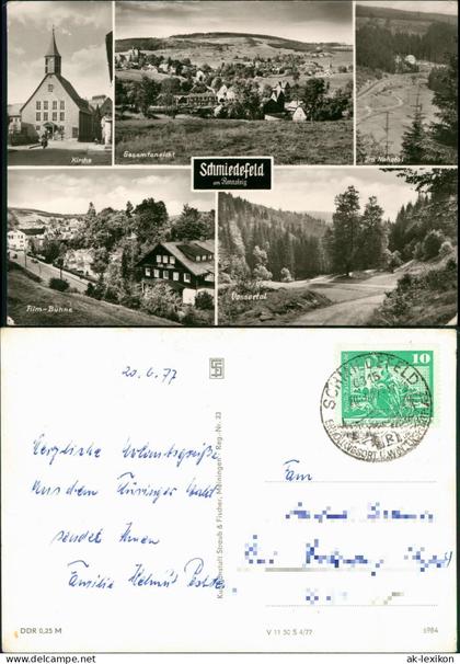 Schmiedefeld (Rennsteig) Rennsteig Mehrbildkarte Stadtansichten 1977
