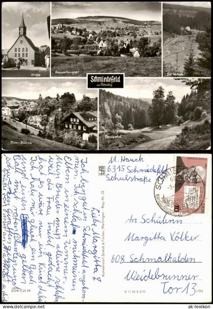 Schmiedefeld (Rennsteig) Rennsteig Mehrbildkarte Stadtansichten 1977