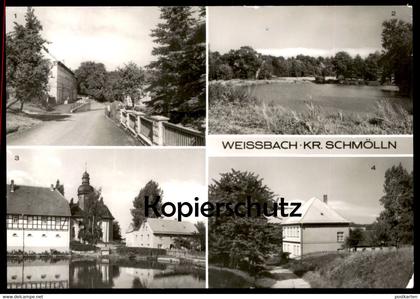 ÄLTERE POSTKARTE WEISSBACH KREIS SCHMÖLLN KONSUM GASTSTÄTTE KINDERSANATORIUM HAINTEICH RAT Ansichtskarte AK postcard cpa