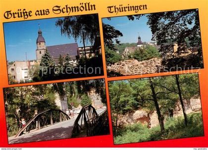 Schmoelln Thueringen Stadtkirche St. Nicolai Alte Stadtmauer Sprottenbruecke Sch