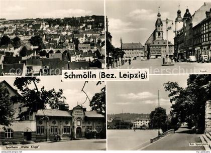 Schmoelln Thueringen Teilansicht Markt Sportplatz Sportheim Walter Kluge