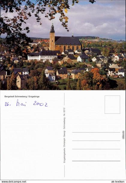 Ansichtskarte Schneeberg (Erzgebirge) Blick auf den Ort 2002
