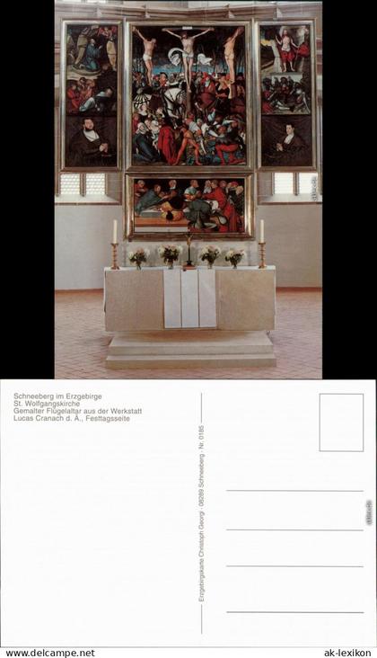 Schneeberg (Erzgebirge) St. Wolfgangs-Kirche - gemalter Flügelaltar 1995