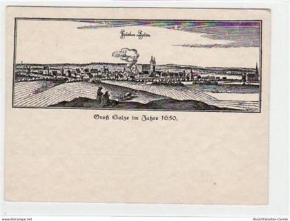 39009768 - Federzeichnung von Bad Salzelmen.  Gross Salze im Jahre 1650 ungelaufen  kleiner Knick oben rechts, sonst gu