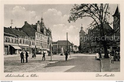 Schoenebeck Elbe Markt Kirche Rathaus