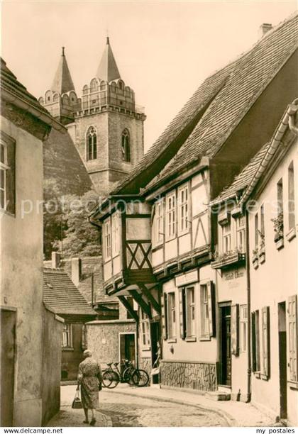 Schoenebeck Elbe Rosmarienstrasse Altstadt Fachwerkhaus kleinste Haus der Stadt