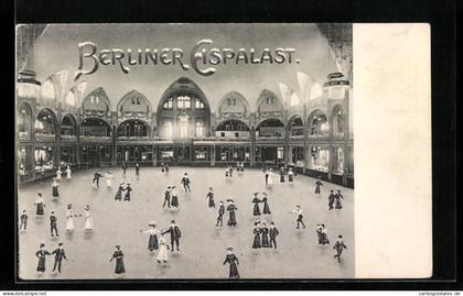 AK Berlin-Schöneberg, Innenansicht vom Eispalast