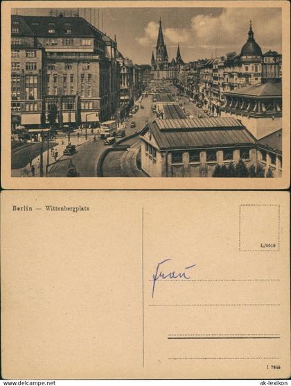 Ansichtskarte Schöneberg-Berlin Wittenbergplatz 1932
