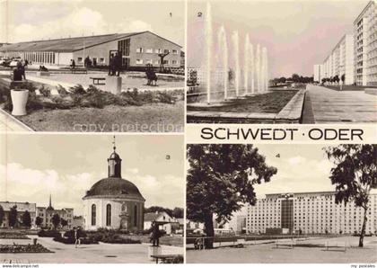 Schwedt Oder Brandenburg Sporthalle Leninallee Springbrunnen Plattenbau Ledigenw