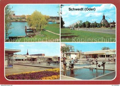 Schwedt Oder Teilansicht Franzoesische Kirche Leninallee Platz der Befreiung