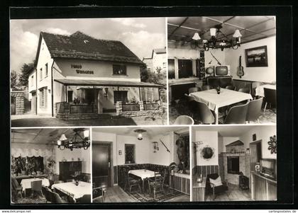 AK Schweina /Th., Haus Walburga - Gebäude, Gasträume