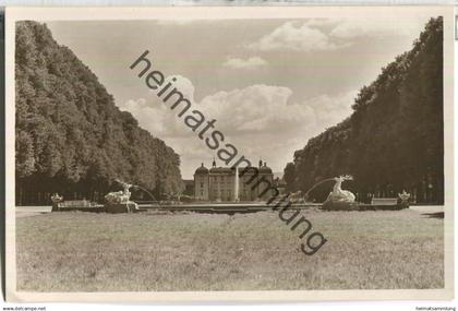 Schwetzingen - Hirschbassin mit Schloss - Foto-Ansichtskarte - Verlag Fritz Zoch Schwetzingen 20er Jahre