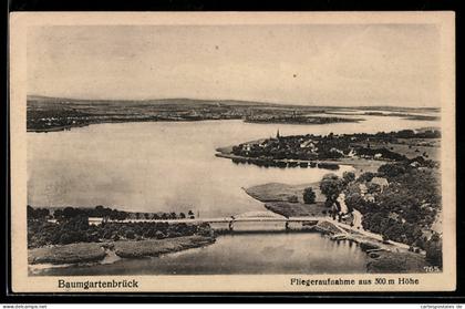 AK Baumgartenbrück, Fliegeraufnahme, Brücke, Schwielowsee