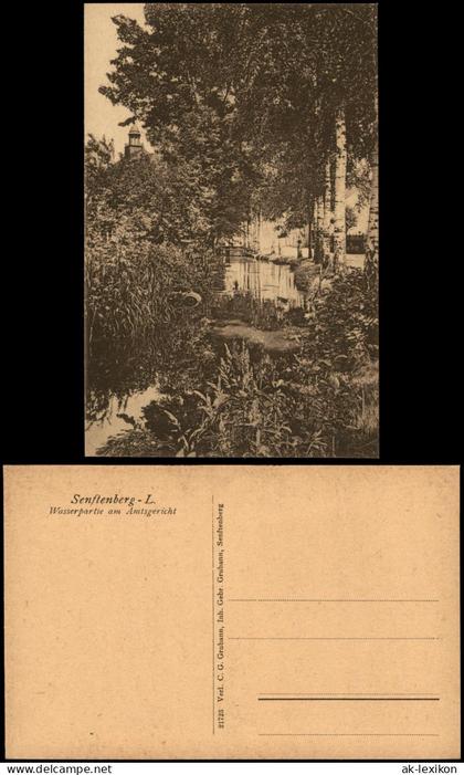 Senftenberg (Niederlausitz) Wasserpartie am Amtsgericht Birken 1922