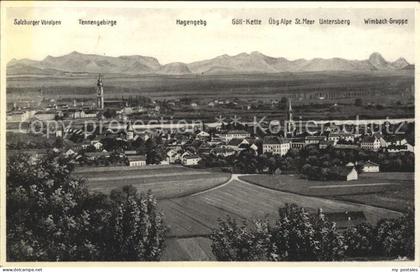 Simbach Inn Gesamansicht mit Alpenpanorama