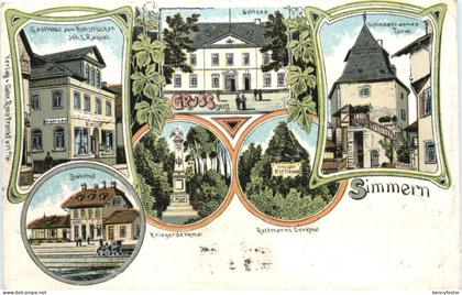Gruss aus Simmern Hunsrück - Litho