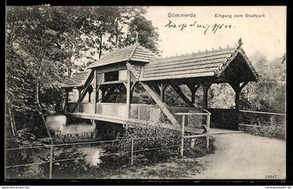 AK Sömmerda, Eingang zum Stadtpark