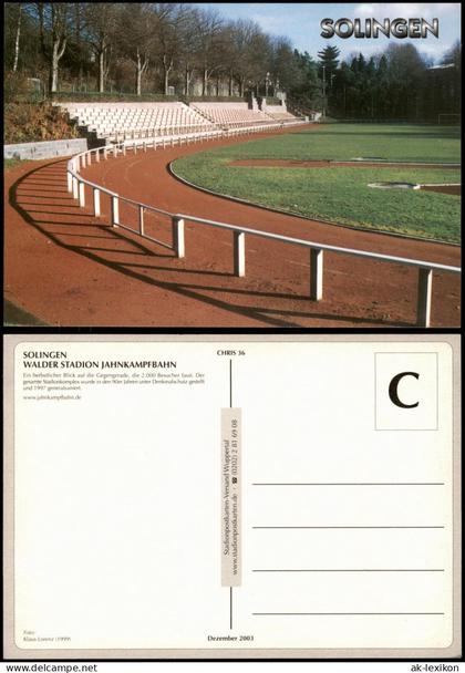 Ansichtskarte Solingen WALDER STADION JAHNKAMPFBAHN 2004