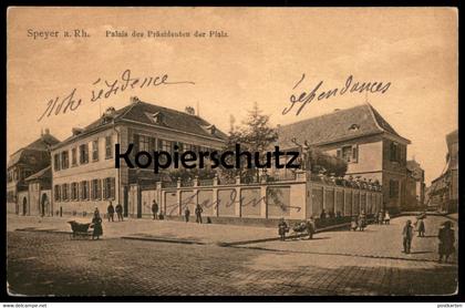 ALTE POSTKARTE SPEYER AM RHEIN PALAIS DES PRÄSIDENTEN DER PFALZ cpa AK Ansichtskarte postcard