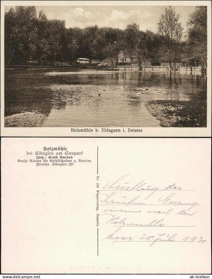 Ansichtskarte Eldagsen-Springe Holzmühle 1916