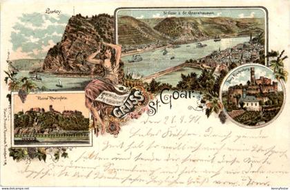 Gruss aus St. Goar - Litho
