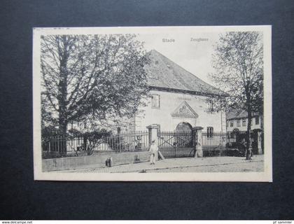 Deutsches Reich 1913 AK Stade Zeughaus Verlag Johs. Haack Stade. nach Hamburg gesendet