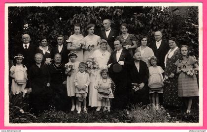 Carte Photo - Mariage - Couple de Mariés avec Famille - Fleurs - Enfant - Animée - PHOTO ATELIER MEIHNER STADTILM