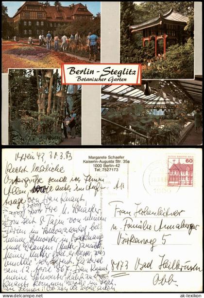 Ansichtskarte Steglitz-Berlin Botanischer Garten (Mehrbildkarte) 1983
