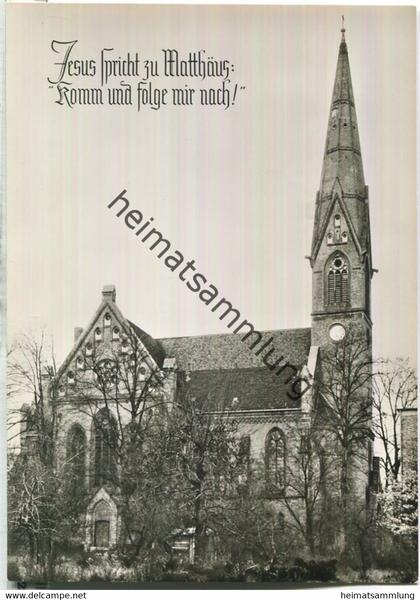Steglitz - evangelische Matthäus-Kirche Rothenburgstrasse - Foto-Ansichtskarte - Verlag FTB