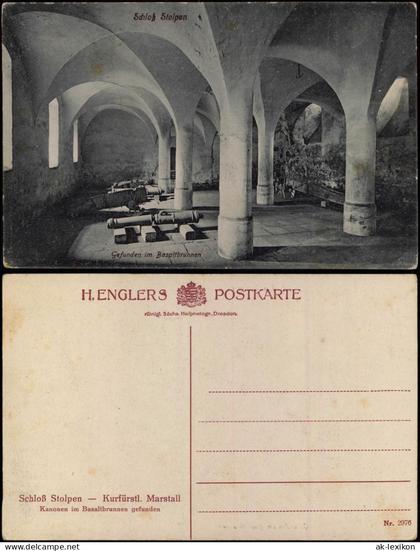 Ansichtskarte Stolpen Burg Stolpen - Geschütze - Zimmer 1913