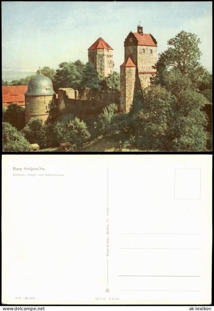 Ansichtskarte Stolpen Burg Stolpen: Nordansicht 1963