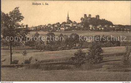 Stolpen Stadtblick mit Schloss Stolpen