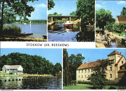 Storkow Mark Storkower See Kanal Schleuse Burg