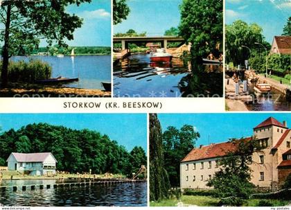 Storkow Mark Storkower See Kanal Schleuse Strandbad Burg