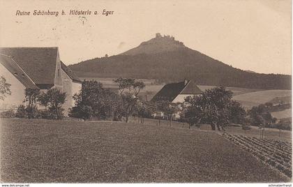 AK Schönburg Sumburk a Klösterle Eger Klasterec Pürstein Perstejn Tschirnitz Woslowitz Okenau Aubach Ketwa Mühlendorf