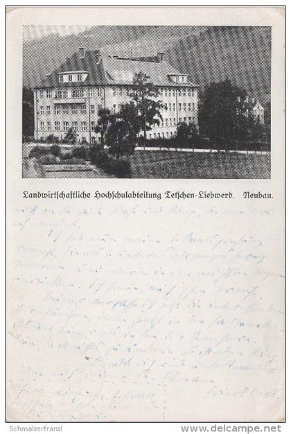 AK Tetschen Liebwerd Decin Libverda Landwirtschaftliche Hochschulabteilung Hochschule Schule bei Breziny Birkigt Dobern