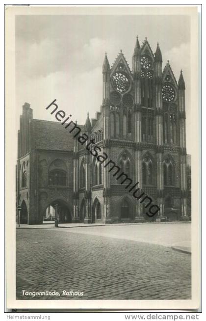 Tangermünde - Rathaus - Foto-Ansichtskarte 50er Jahre - Verlag Trinks & Co Leipzig
