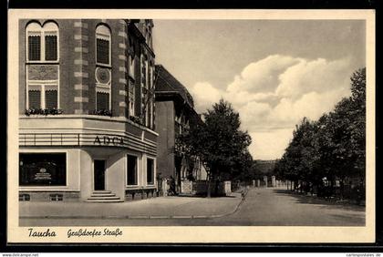 AK Taucha, Blick in die Grassdorfer Strasse
