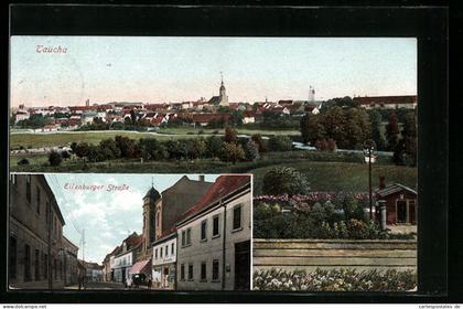 AK Taucha, Eilenburger Strasse, Ortsansicht