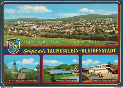 Bleidenstadt Taunusstein Hessen Panorama Ev Kirche St Peter Schwimmbad Sport und