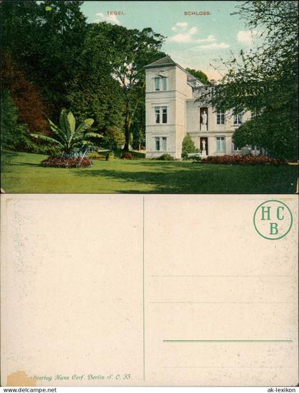 Ansichtskarte Tegel-Berlin Schloß 1912