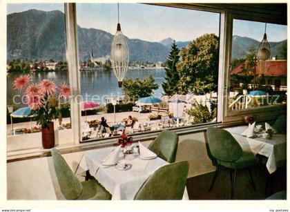 Tegernsee Bayern Der Eybhof mit Blick auf den Tegernsee
