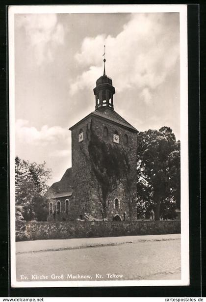 AK Gross Machnow /Kr. Teltow, Evangelische Kirche