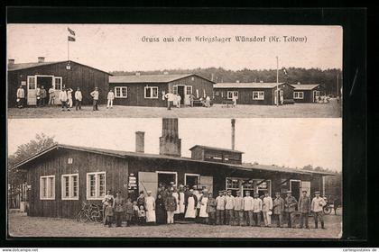 AK Wünsdorf / Kr. Teltow, Kriegslager mit Baracken