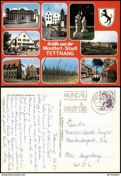 Ansichtskarte Tettnang Mehrbildkarte div. Ortsansichten 1992