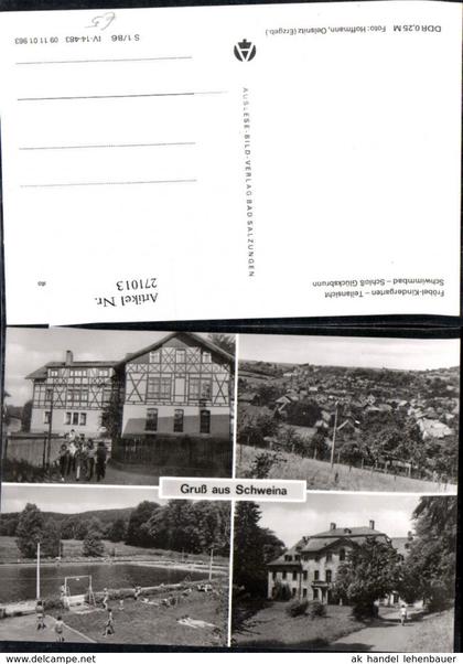 271013,Gruß aus Schweina Totale Fröbel-Kindergarten Schwimmbad Schloss Glücksbrunn Me