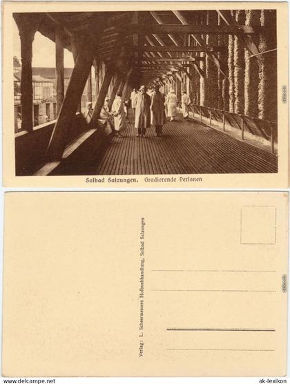 Bad Salzungen Gradierende Personen Ansichtskarte  1924
