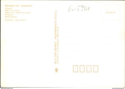 CPA Marksuhl Gerstungen in Thüringen, Freibad, Markt mit Kirche, Gaststätte Deutsches Haus